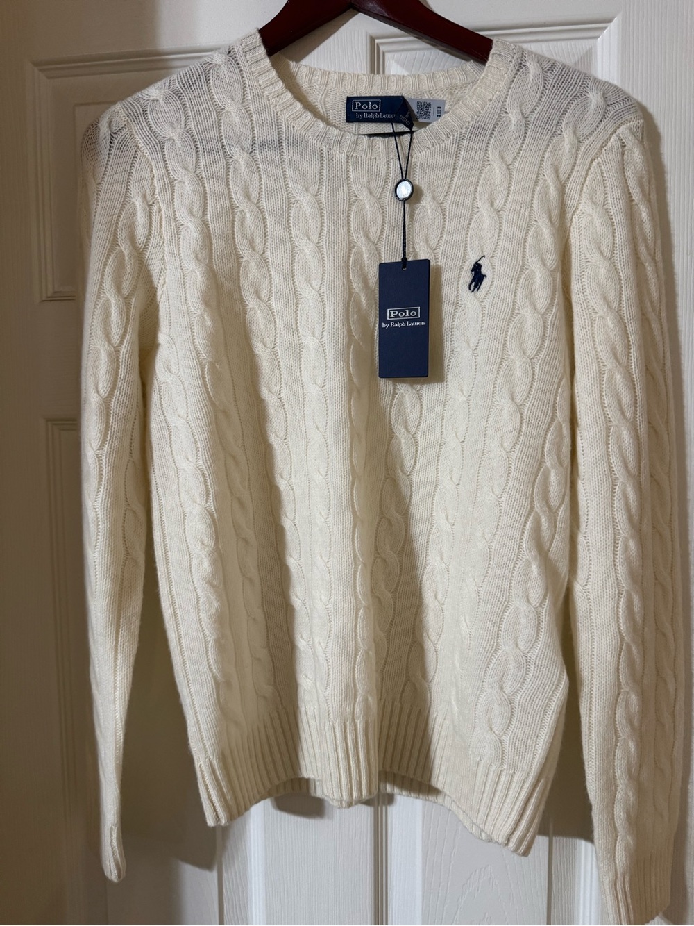 Polo by Ralph Lauren womenβs Cream Cable-Knit Sweater Brand new with tags π